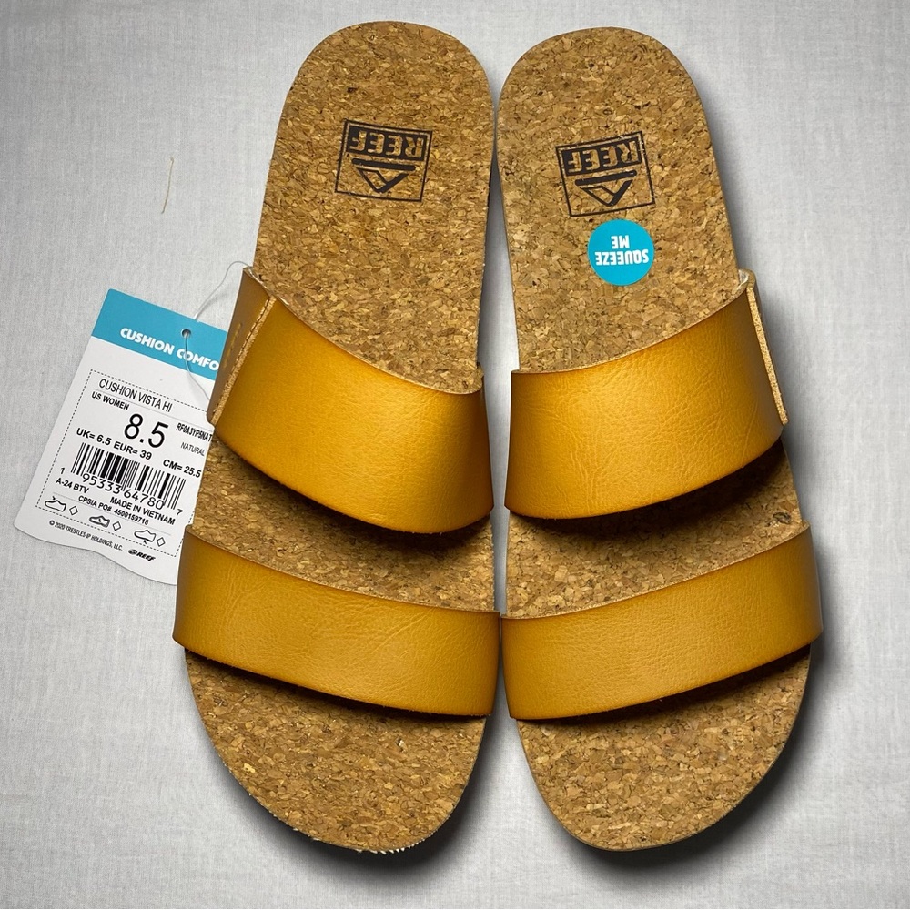 NIB Reef Cushion Vista Hi Platform Sandal Natural color Size 8.5 - Picture 7 of 12